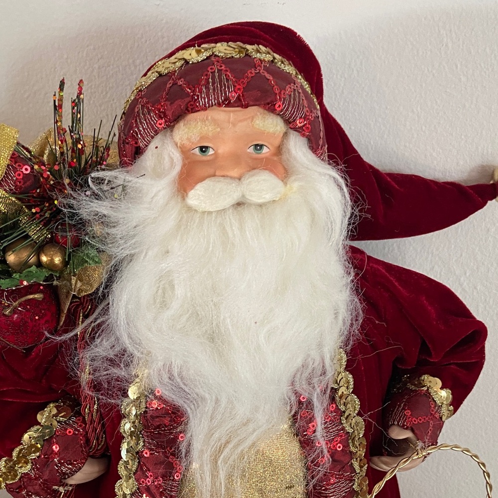 Santa Tree Topper 16” tall - Picture 2 of 6